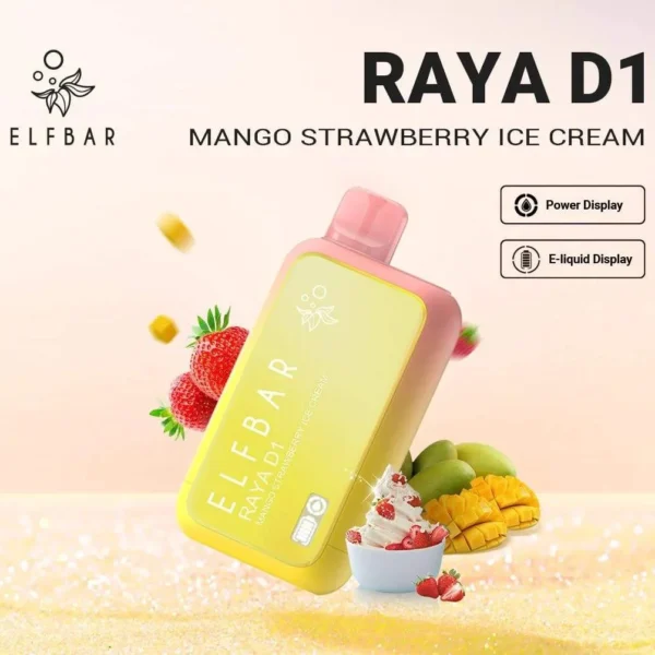 ELF BAR RAYA D1 Mango Strawberry Ice Cream