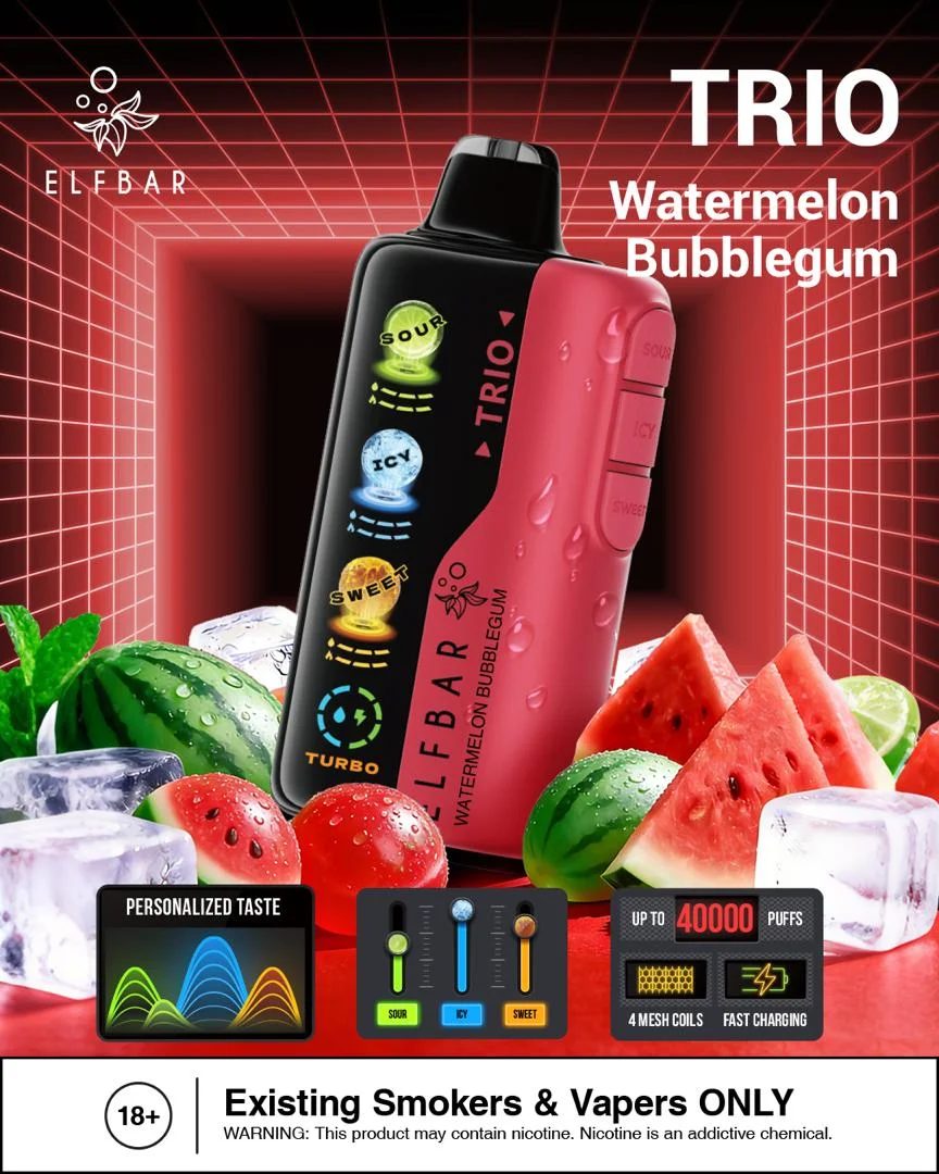 ELF BAR TRIO Watermelon Bubblegum 40k Puff
