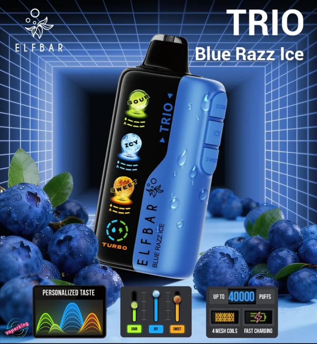 Elf Bar TRIO 40000 Puffs Blue Razz Ice