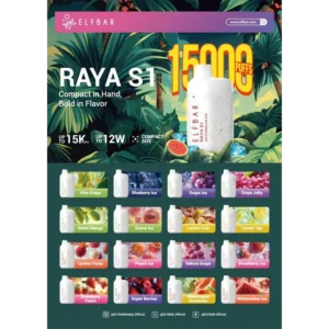ELF BAR RAYA S1 15K Puffs Mango Lychee Bubblegum
