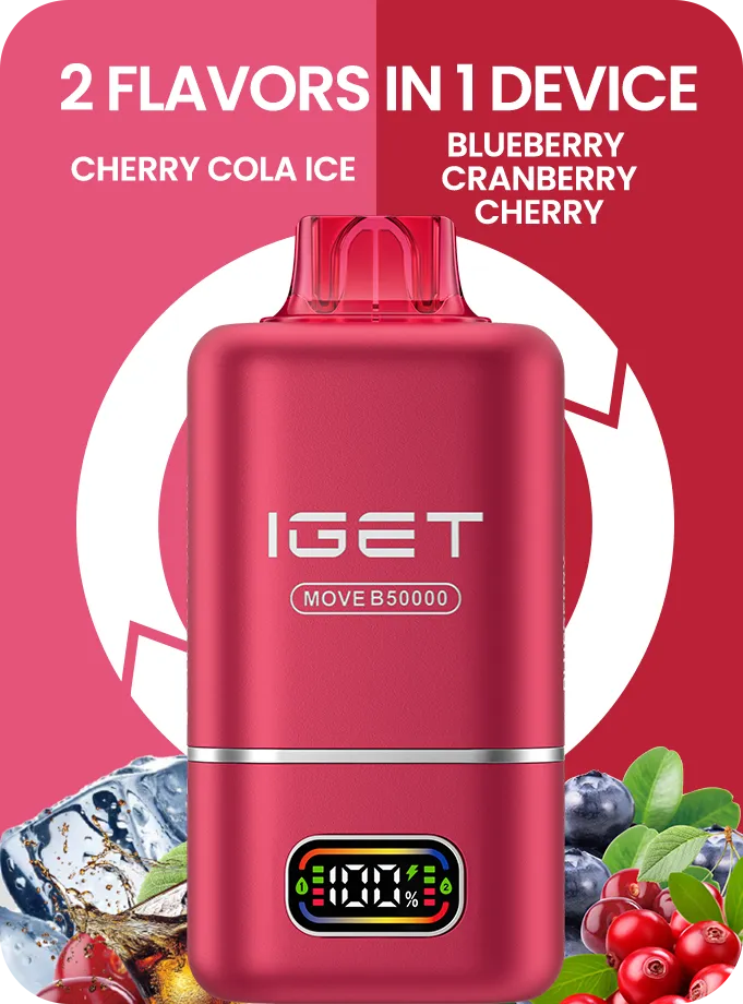 Second image of IGET MOVE B50000 50k Puffs 2 Flavours in 1 device
