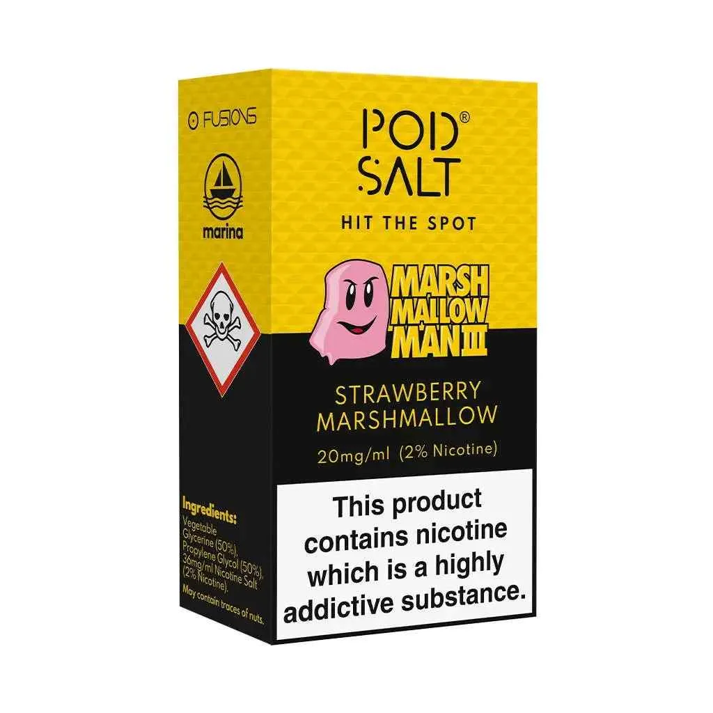 Second image of POD SALT Strawberry Marshmallow NICOTINE SALT