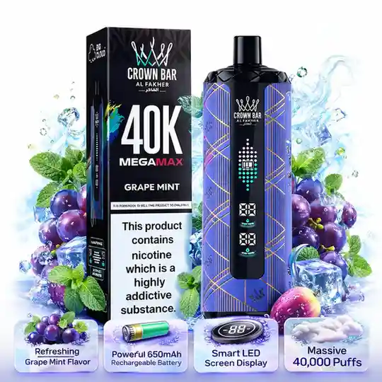 AL Fakher Mega Max - Grape Mint (40k Puffs)
