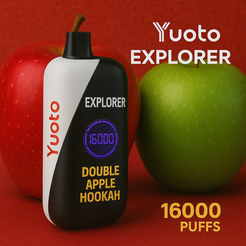 Double Apple Hookah - Yuoto Explorer - 16,000 Puffs