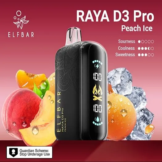Elf bar Raya d3 pro -30k - Peach ice