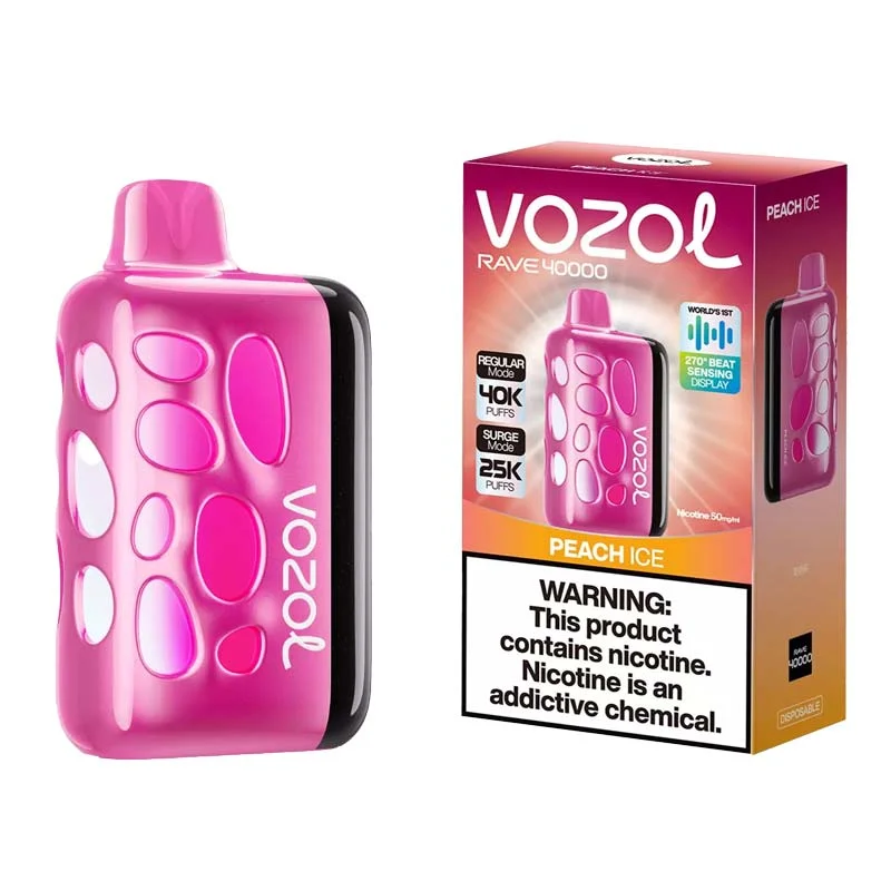 Peach Ice – VOZOL Rave 40,000 Puffs