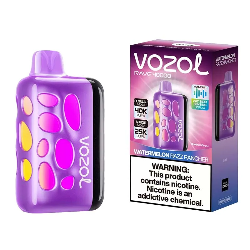 Watermelon Razz Rancher – VOZOL Rave 40,000 Puffs