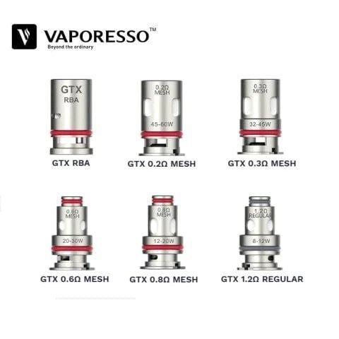 Second image of Vaporesso GTX Replacement Coil Series (5-Pack)